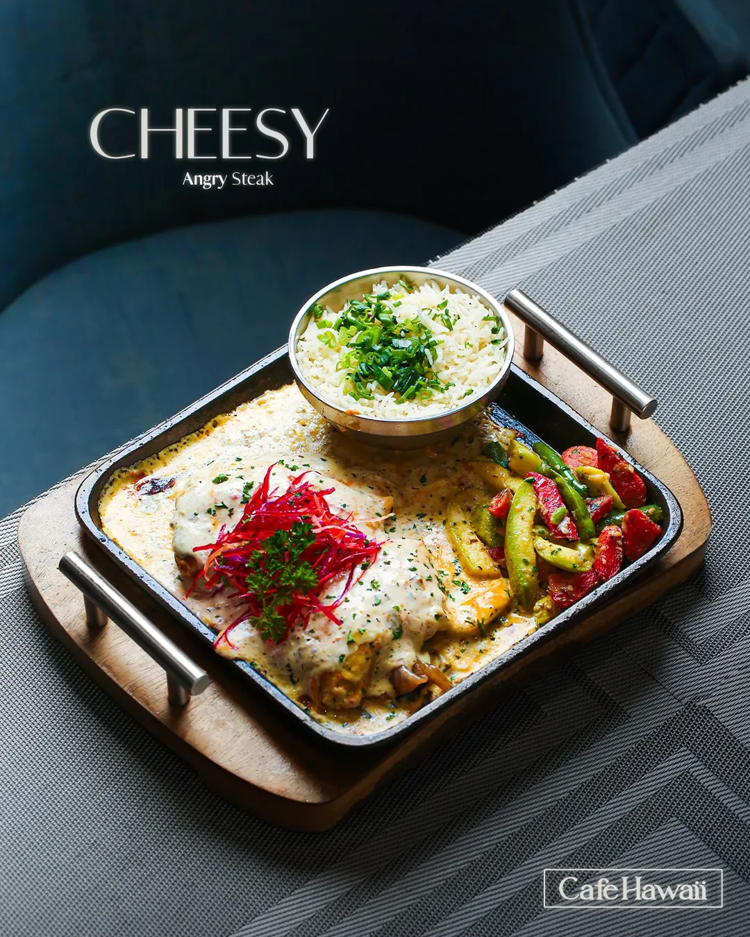 Cheesy Angry Steak